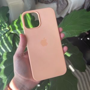 iPhone 12 Pro Max case - Apple silicone with MagSafe grapefruit color